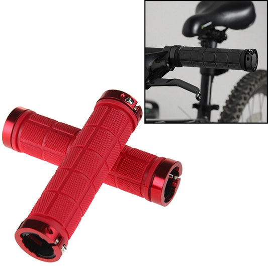 BaseCamp BC-607 1 Pair Bicycle MTB Bike Lock-on Rubber Handlebar Grips (Red) - Outdoor & Sports by buy2fix | Online Shopping UK | buy2fix