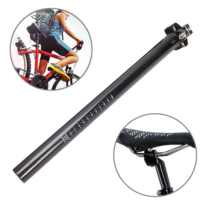 TOSEEK 3K Carbon Fiber Mountain Bike Road Bike Bicycle Seat Tube Seatpost Seat Fitting Seat Pole Bicycle Fittings, Size: 31.6x350mm - Bicycle Seat Posts by TOSEEK | Online Shopping UK | buy2fix