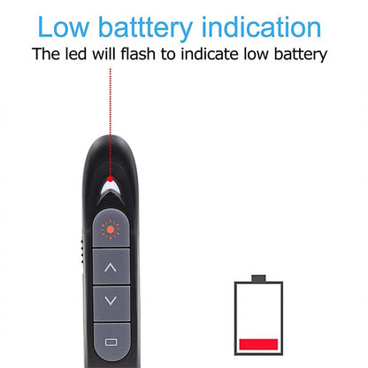 XM930 2.4GHz Wireless Laser PowerPoint Page Turning Pen Multimedia Wireless Presentation Projection Pen with USB Receiver, Support Low Battery Remind, Remote Control Distance: 100m(White) -  by buy2fix | Online Shopping UK | buy2fix