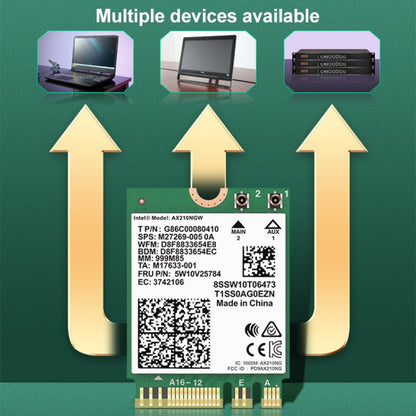 COMFAST AX210 vPro-M 5374Mbps Bluetooth 5.2 Tri-band Wireless Network Card - USB Network Adapter by COMFAST | Online Shopping UK | buy2fix