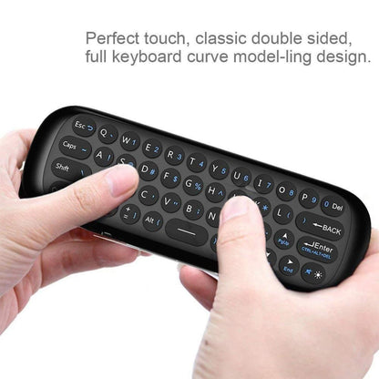 W1 Wireless QWERTY 57-Keys Keyboard 2.4G Air Mouse Remote Controller with LED Indicator for Android TV Box, Mini PC, Smart TV, Projector, HTPC, All-in-one PC / TV - Computer & Networking by buy2fix | Online Shopping UK | buy2fix