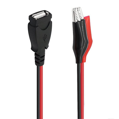 USB-A Female To 2 x Crocodile Clip Power Connection Extension Cable, Length: 0.5m - Security by buy2fix | Online Shopping UK | buy2fix