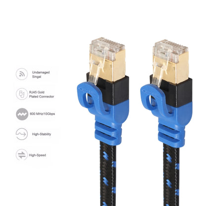 REXLIS CAT7-2 Gold-plated CAT7 Flat Ethernet 10 Gigabit Two-color Braided Network LAN Cable for Modem Router LAN Network, with Shielded RJ45 Connectors, Length: 1m - Lan Cable and Tools by REXLIS | Online Shopping UK | buy2fix