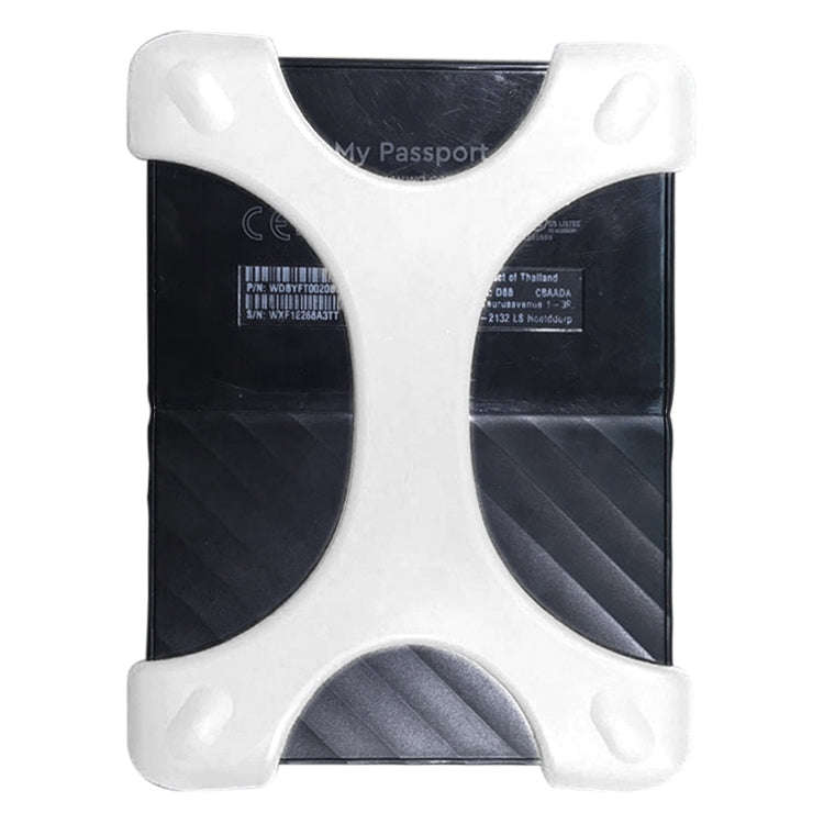 X Type 2.5 inch Portable Hard Drive Silicone Case for 2TB-4TB WD & SEAGATE & Toshiba Portable Hard Drive, without Hole (White) - Computer & Networking by buy2fix | Online Shopping UK | buy2fix