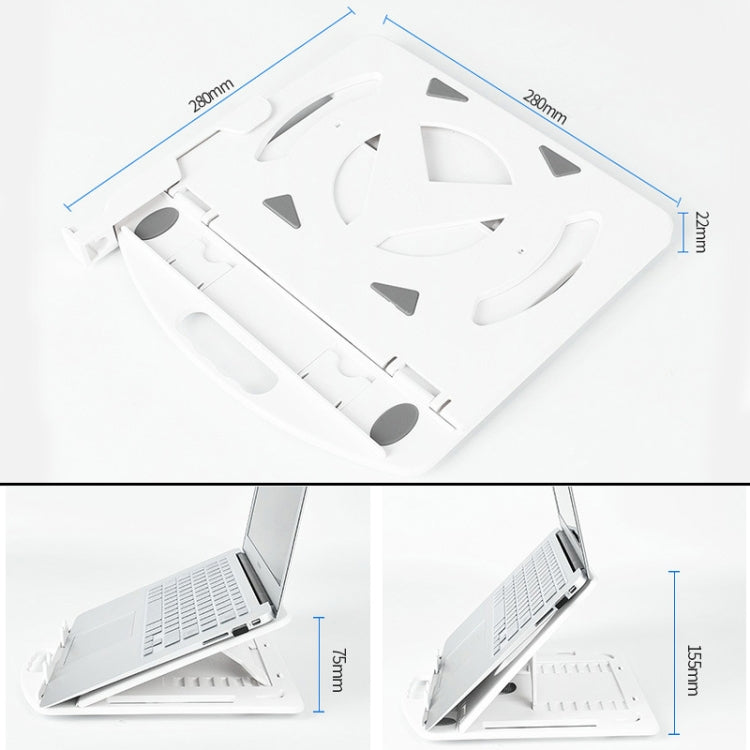 General-purpose Increased Heat Dissipation For Laptops Holder, Style: with Mobile Phone Holder(White) - Computer & Networking by buy2fix | Online Shopping UK | buy2fix