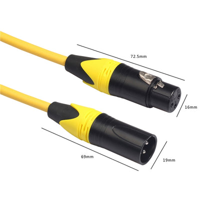 XRL Male to Female Microphone Mixer Audio Cable, Length: 3m (Yellow) - Consumer Electronics by buy2fix | Online Shopping UK | buy2fix