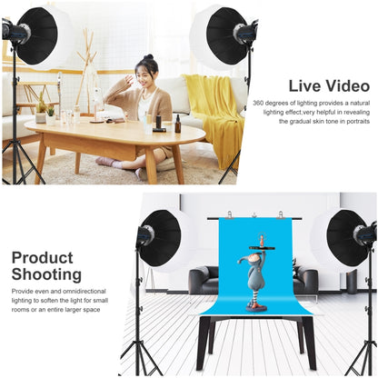 PULUZ 150W 5600K Studio Video Light + 2.8m Light Holder + 65cm Foldable Lantern Softbox Photography Kit(AU Plug) - Shoe Mount Flashes by PULUZ | Online Shopping UK | buy2fix