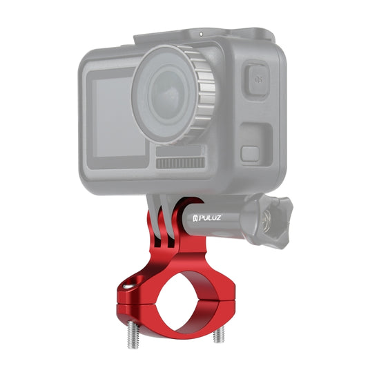 PULUZ Bike Handlebar Adapter Aluminum Mount for GoPro, Insta360, DJI and Other Action Cameras(Red) - Bicycle Handlebar Mount by PULUZ | Online Shopping UK | buy2fix