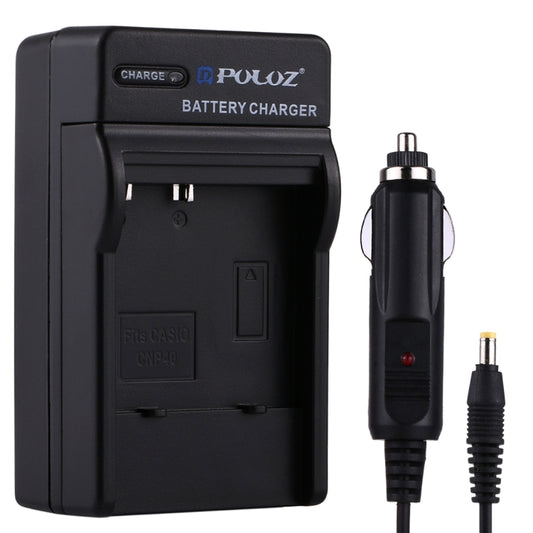 PULUZ Digital Camera Battery Car Charger for CASIO CNP40 Battery - Battery Car Charger by PULUZ | Online Shopping UK | buy2fix