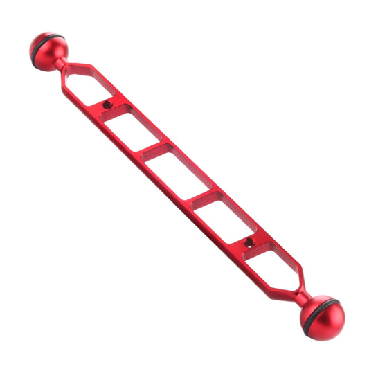 PULUZ 11.0 inch 27.9cm Aluminum Alloy Dual Balls Arm, Ball Diameter: 25mm(Red) - Camera Accessories by PULUZ | Online Shopping UK | buy2fix