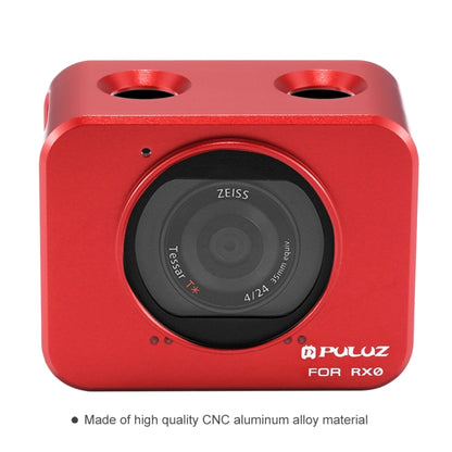 PULUZ for Sony RX0 Aluminum Alloy Protective Cage + 37mm UV Filter Lens + Lens Sunshade with Screws and Screwdrivers(Red) - Metal Cases by PULUZ | Online Shopping UK | buy2fix