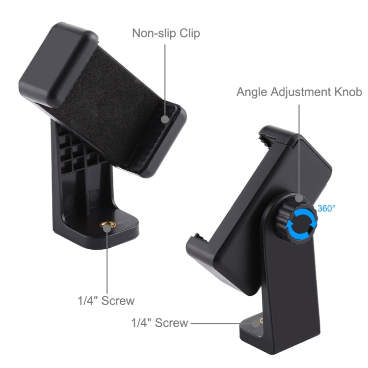 PULUZ Round Base Desktop Holder Mount with Phone Clamp, Adjustable Height: 15.5cm-25.5cm - Camera Accessories by PULUZ | Online Shopping UK | buy2fix