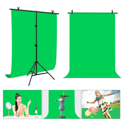 PULUZ 1x2m T-Shape Photo Studio Background Support Stand Backdrop Crossbar Bracket Kit with Clips(Green) - Other by PULUZ | Online Shopping UK | buy2fix