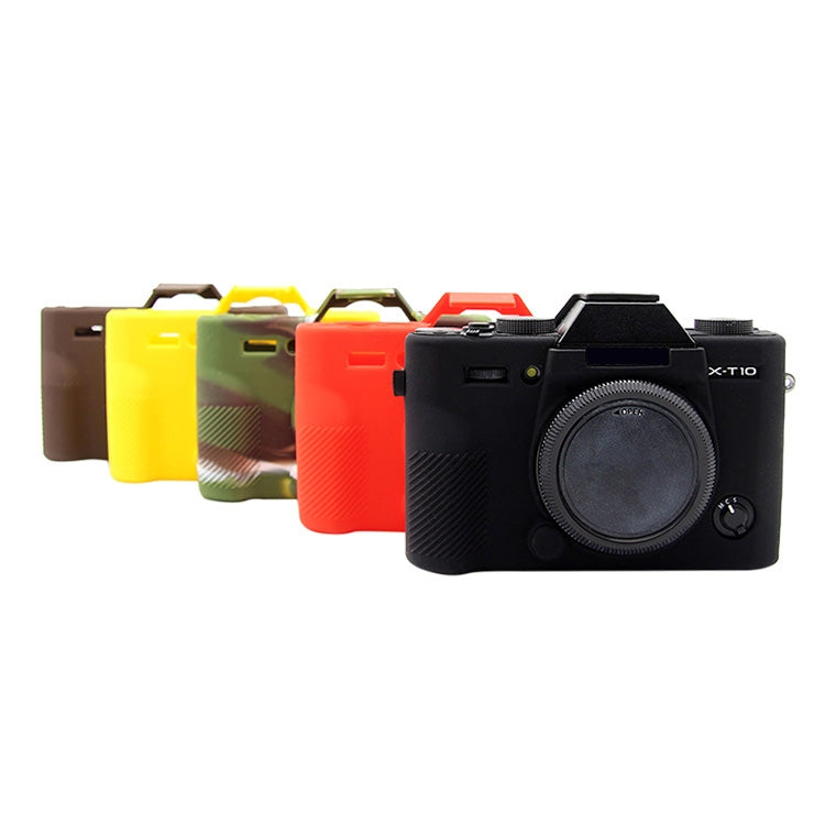 PULUZ Soft Silicone Protective Case for FUJIFILM XT10(Coffee) - Camera Accessories by PULUZ | Online Shopping UK | buy2fix