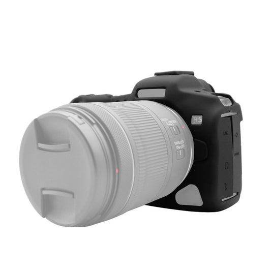 PULUZ Soft Silicone Protective Case for Canon EOS R5(Black) - Protective Case by PULUZ | Online Shopping UK | buy2fix