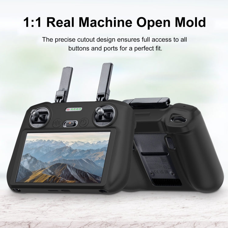 For DJI Mini 4 Pro / Air 3 Remote Control / DJI RC 2 with Screen PULUZ Silicone Protective Case (Black) - Carry Cases & Bags by PULUZ | Online Shopping UK | buy2fix