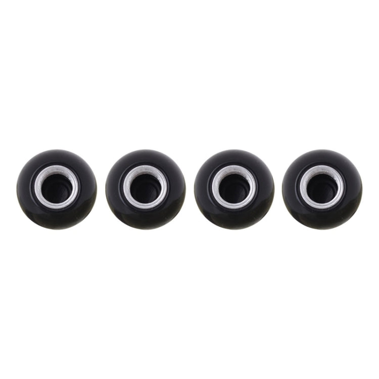 Universal 8mm American Billiards No.8 Ball Style Plastic Car Tire Valve Caps, Pack of 4(Black) - In Car by buy2fix | Online Shopping UK | buy2fix