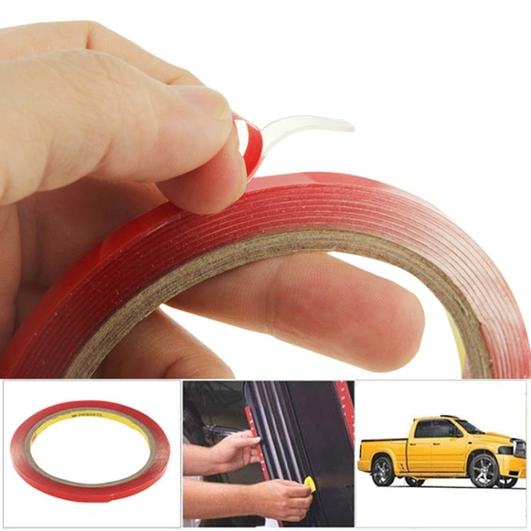 10 PCS Universal Car Transparent Double Sided Adhesive Tape, Width: 6mm(Red) - Double Sided Tape by buy2fix | Online Shopping UK | buy2fix