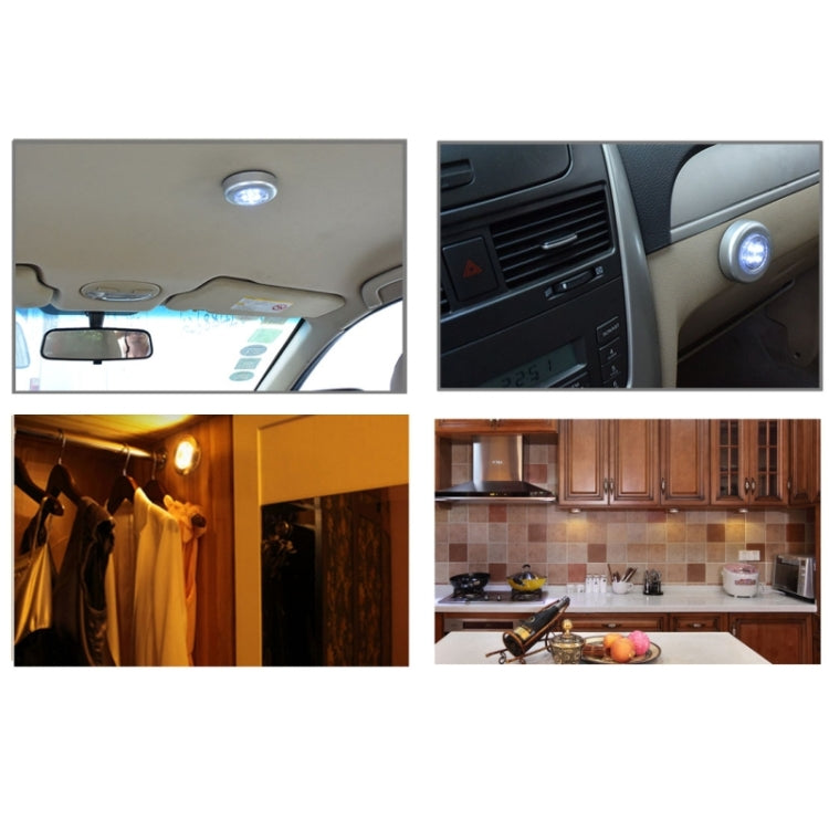Car 4xLED Energy-saving Pressure-sensing Light with Sticker - Dome Lights by buy2fix | Online Shopping UK | buy2fix