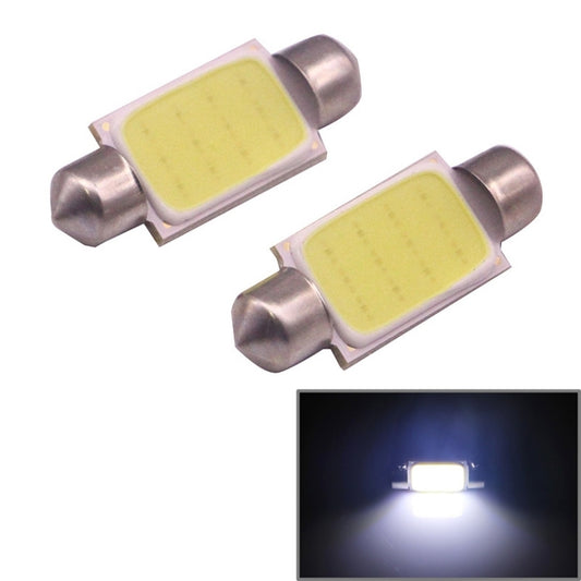 2 PCS 41mm 1.5W 80LM White Light 1 COB LED License Plate Reading Lights Car Light Bulb - Door Lights by buy2fix | Online Shopping UK | buy2fix