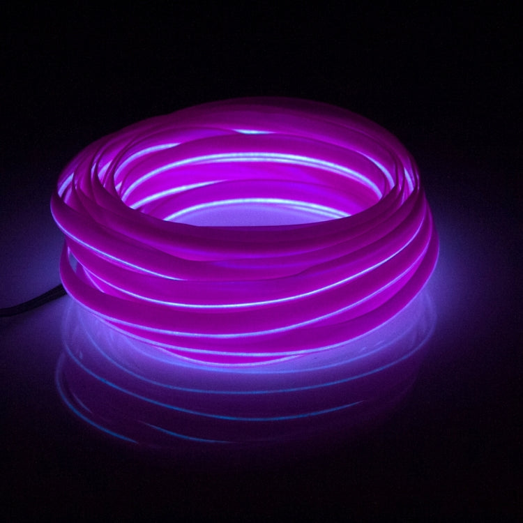 EL Cold Purple Light Waterproof Flat Flexible Car Strip Light with Driver for Car Decoration, Length: 5m(Purple) - Atmosphere lights by buy2fix | Online Shopping UK | buy2fix