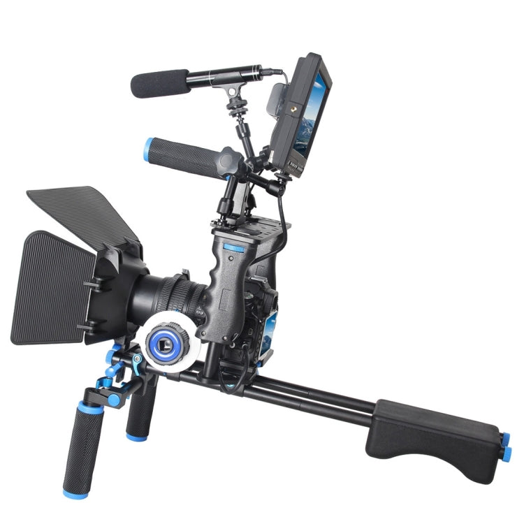 YELANGU YLG1103A-A Dual Handles Camera Shoulder Mount + Camera Cage Stabilizer Kit with Matte Box for DSLR Camera / Video Camera - Shoulder Rigs by YELANGU | Online Shopping UK | buy2fix