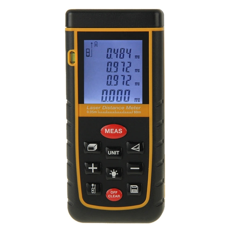 RZ-A60 1.9 inch LCD 60m Hand-held Laser Distance Meter with Level Bubble - Consumer Electronics by buy2fix | Online Shopping UK | buy2fix