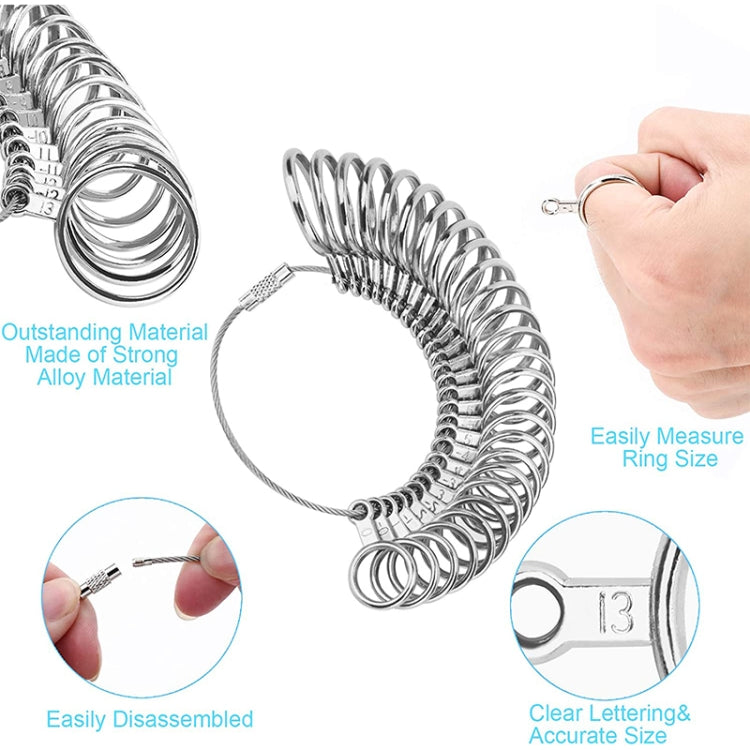 Metal Combination Ring Sizer Mandrel Finger Sizing Stick, HK Size: 1-33 - Others by buy2fix | Online Shopping UK | buy2fix