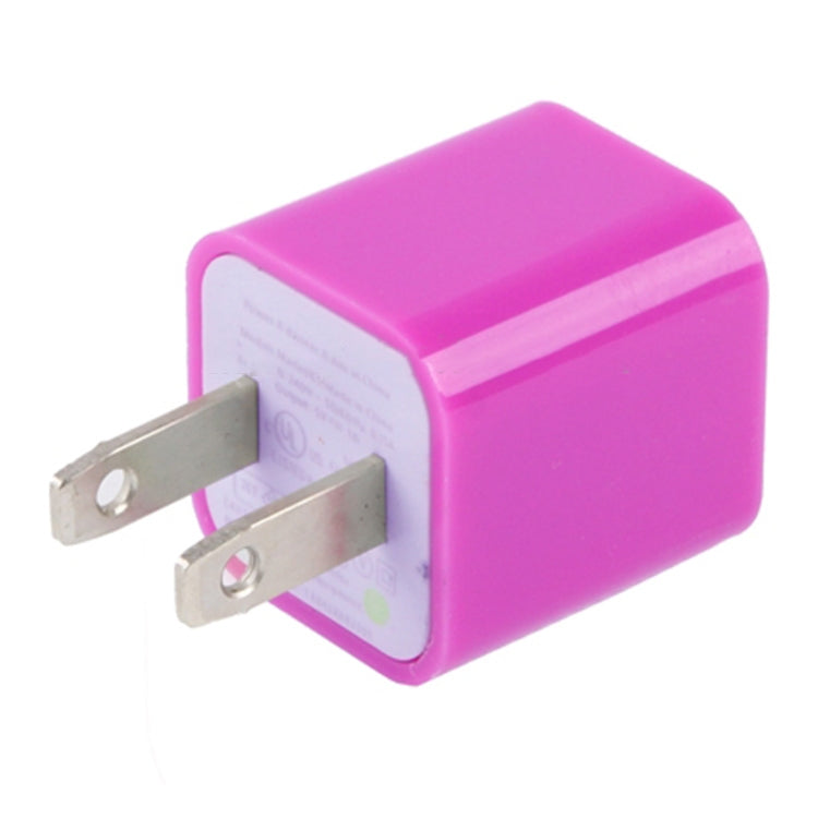 US Plug USB Charger(Magenta) - Apple Accessories by buy2fix | Online Shopping UK | buy2fix