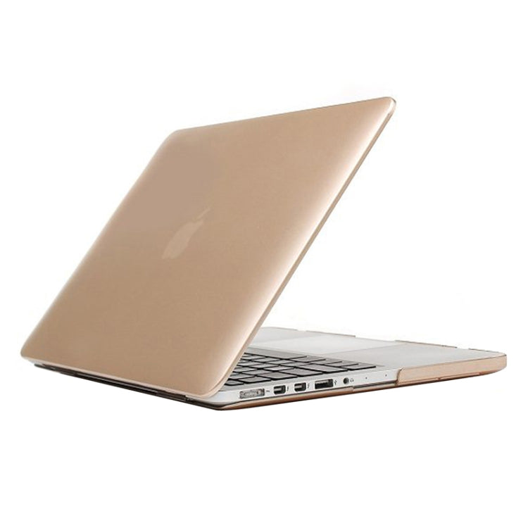 Frosted Hard Protective Case for Macbook Pro Retina 15.4 inch A1398 (Gold) - Apple Accessories by buy2fix | Online Shopping UK | buy2fix