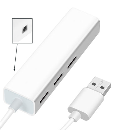 USB 2.0 Ethernet Network Adapter + 3 Ports USB HUB(White) - USB 2.0 HUB by buy2fix | Online Shopping UK | buy2fix