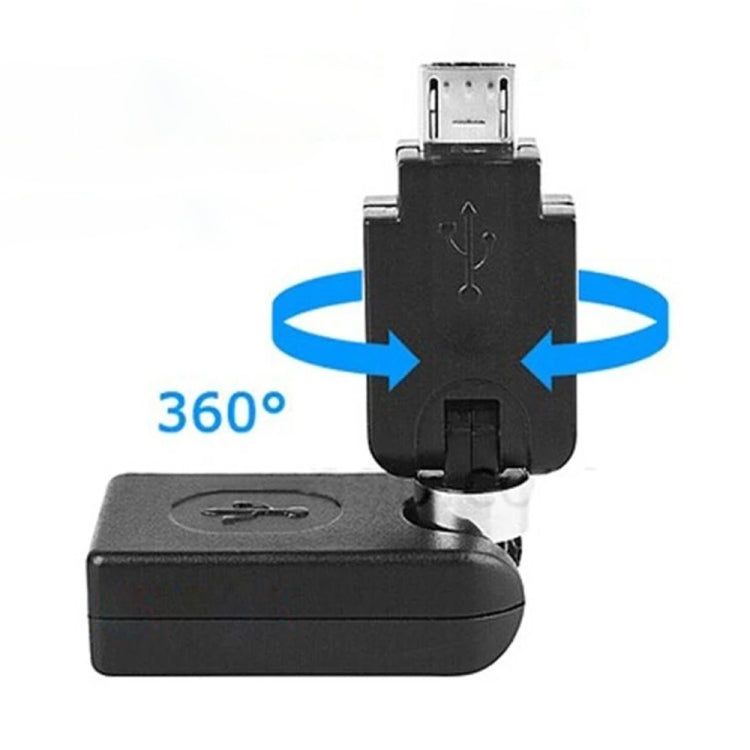 USB 2.0 AM to Mini USB 360 Degree Swivel Adapter(Black) - USB Adapter by buy2fix | Online Shopping UK | buy2fix