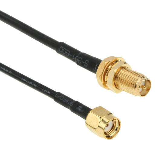 2.4GHz Wireless RP-SMA Male to Female Cable (178 High-frequency Antenna Extension Cable), Length: 6m(Black) - Connectors by buy2fix | Online Shopping UK | buy2fix