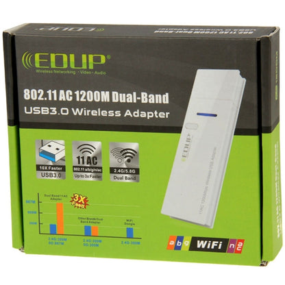 EDUP AC-1601 802.11AC 1200M Dual Band USB 3.0 Wifi Wireless Adapter - USB Network Adapter by EDUP | Online Shopping UK | buy2fix