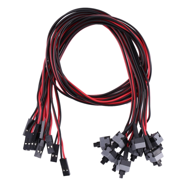 10 PCS Computer Chassis Power Switch Cable - Power Cord by buy2fix | Online Shopping UK | buy2fix