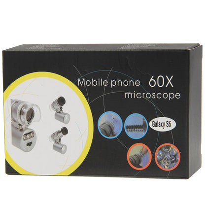 60X Zoom Digital Mobile Phone Microscope Magnifier with Flash Light (White, Purple) & Plastic Case For Samsung Galaxy S5 / G900 - Lens & Accessories by buy2fix | Online Shopping UK | buy2fix