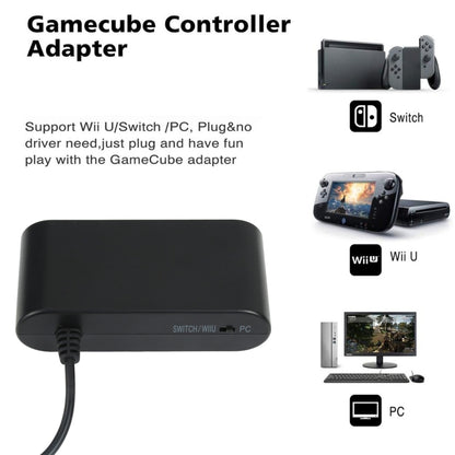 4 Ports GameCube Controller Adapter for Nintendo Wii U/PC USB/Switch - Adapter by buy2fix | Online Shopping UK | buy2fix