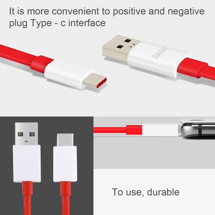 For OnePlus Phone Flash Charging USB to Type-C Data Cable, Length: 1m(Red) - Mobile Accessories by buy2fix | Online Shopping UK | buy2fix