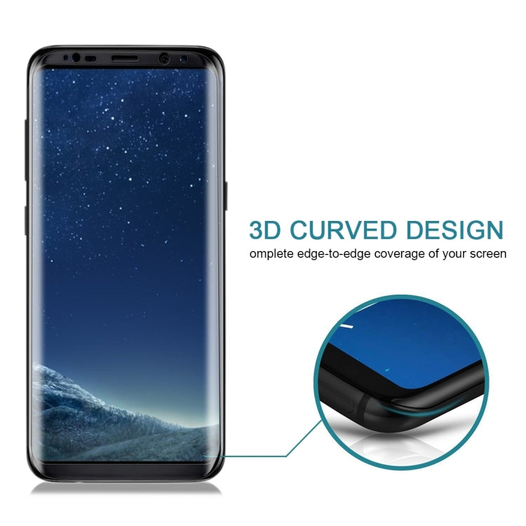 Full Screen Tempered Glass Screen Protector For Galaxy S8 / G9500(Black) - Samsung Accessories by buy2fix | Online Shopping UK | buy2fix