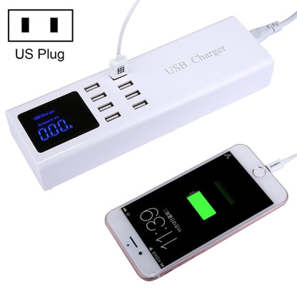 YC-CDA23 8 USB Ports 8A Travel Charger with LCD Screen and Wireless Charger, US Plug - Multifunction Charger by buy2fix | Online Shopping UK | buy2fix