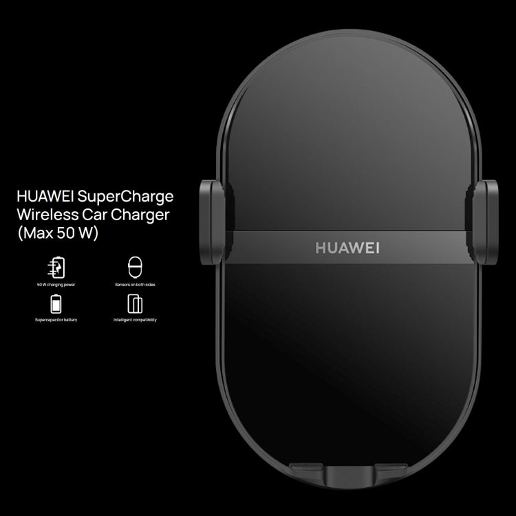 Original Huawei CK030 50W Max SuperCharge Smart Infrared Sensor Car Wireless Charger(Black) - In Car by Huawei | Online Shopping UK | buy2fix