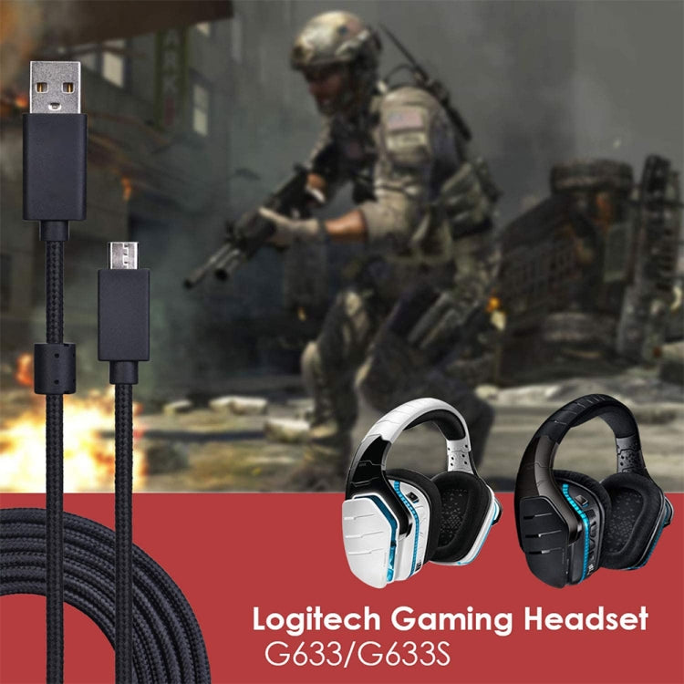 ZS0155 For Logitech G633 / G633s USB Headset Audio Cable Support Call / Headset Lighting, Cable Length: 2m - Headset Accessories by buy2fix | Online Shopping UK | buy2fix