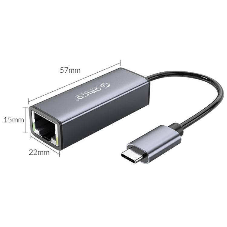 ORICO XC-R45 USB-C / Type-C to RJ45 Gigabit Ethernet LAN Network Adapter Cable, Total Length: 15cm - Audio Adapter by ORICO | Online Shopping UK | buy2fix