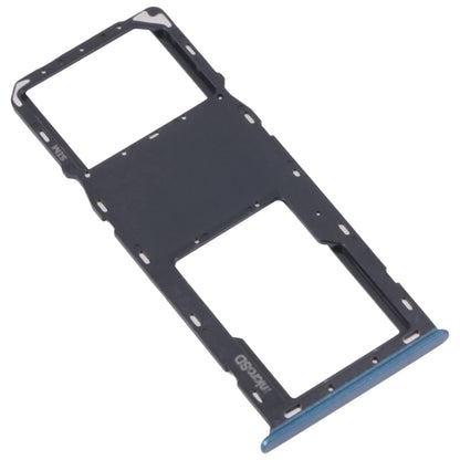 For Samsung Galaxy A03s SM-A037U Original SIM Card Tray + Micro SD card tray (Blue) - Card Socket by buy2fix | Online Shopping UK | buy2fix