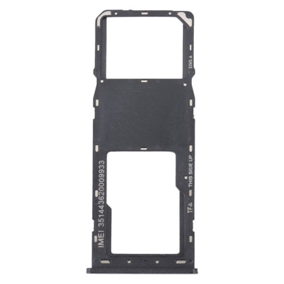 For Alcatel 1V 2021 Original SIM Card Tray + Micro SD Card Tray(Black) - Card Tray by buy2fix | Online Shopping UK | buy2fix