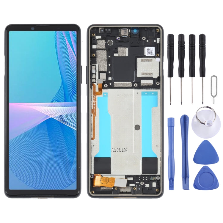 Original LCD Screen For Sony Xperia 10 III SO-52B Digitizer Full Assembly with Frame (Black) - Repair & Spare Parts by buy2fix | Online Shopping UK | buy2fix