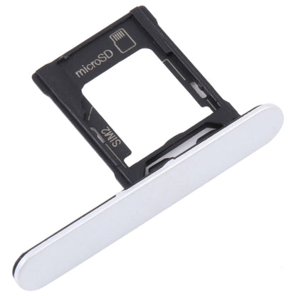For Sony Xperia XZ1 Compact Original SIM Card Tray + Micro SD Card Tray (Silver) - Repair & Spare Parts by buy2fix | Online Shopping UK | buy2fix