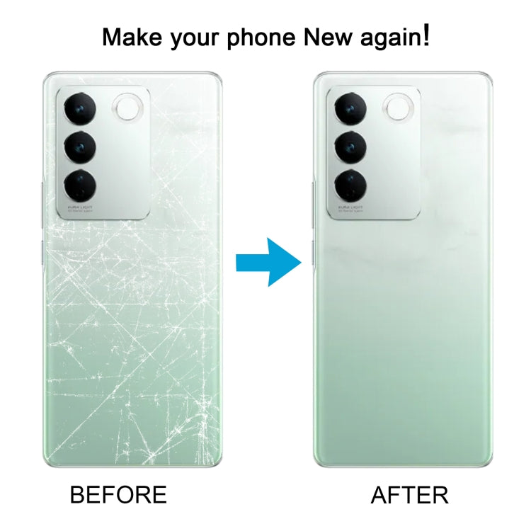 For vivo V27 / V27 Pro Original Battery Back Cover with Camera Lens Cover(Green) - Back Cover by buy2fix | Online Shopping UK | buy2fix