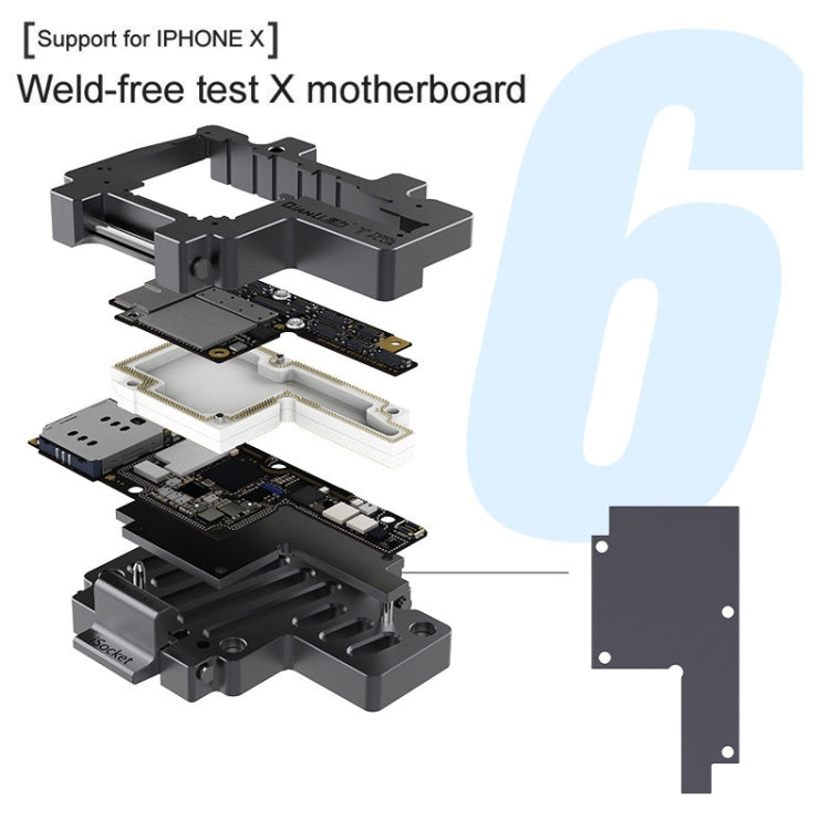 Qianli iSocket 3 In 1 Motherboard Layered Test Frame Upper Lower Layers Logic Board Function Fast Test Holder For iPhone X / XS / XS Max - Repair Fixture by QIANLI | Online Shopping UK | buy2fix