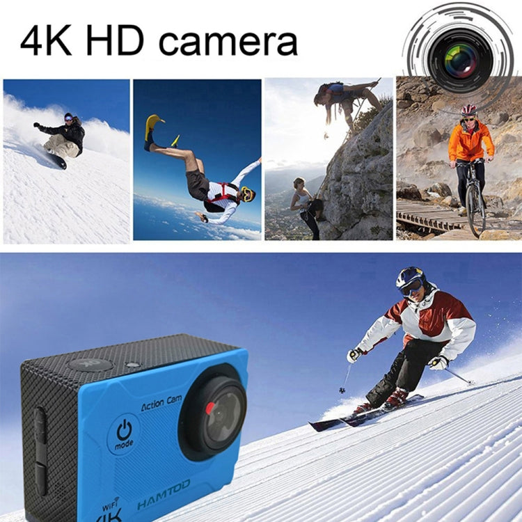 HAMTOD S9 UHD 4K WiFi  Sport Camera with Waterproof Case, Generalplus 4247, 2.0 inch LCD Screen, 170 Degree Wide Angle Lens (Gold) - DJI & GoPro Accessories by HAMTOD | Online Shopping UK | buy2fix